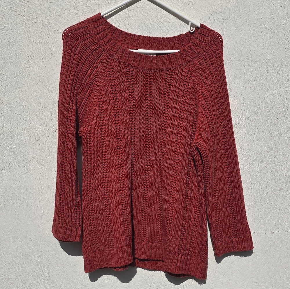 Ann Taylor LOFT Red Knit Sweater XL